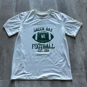 White Green Bay Football T-Shirt